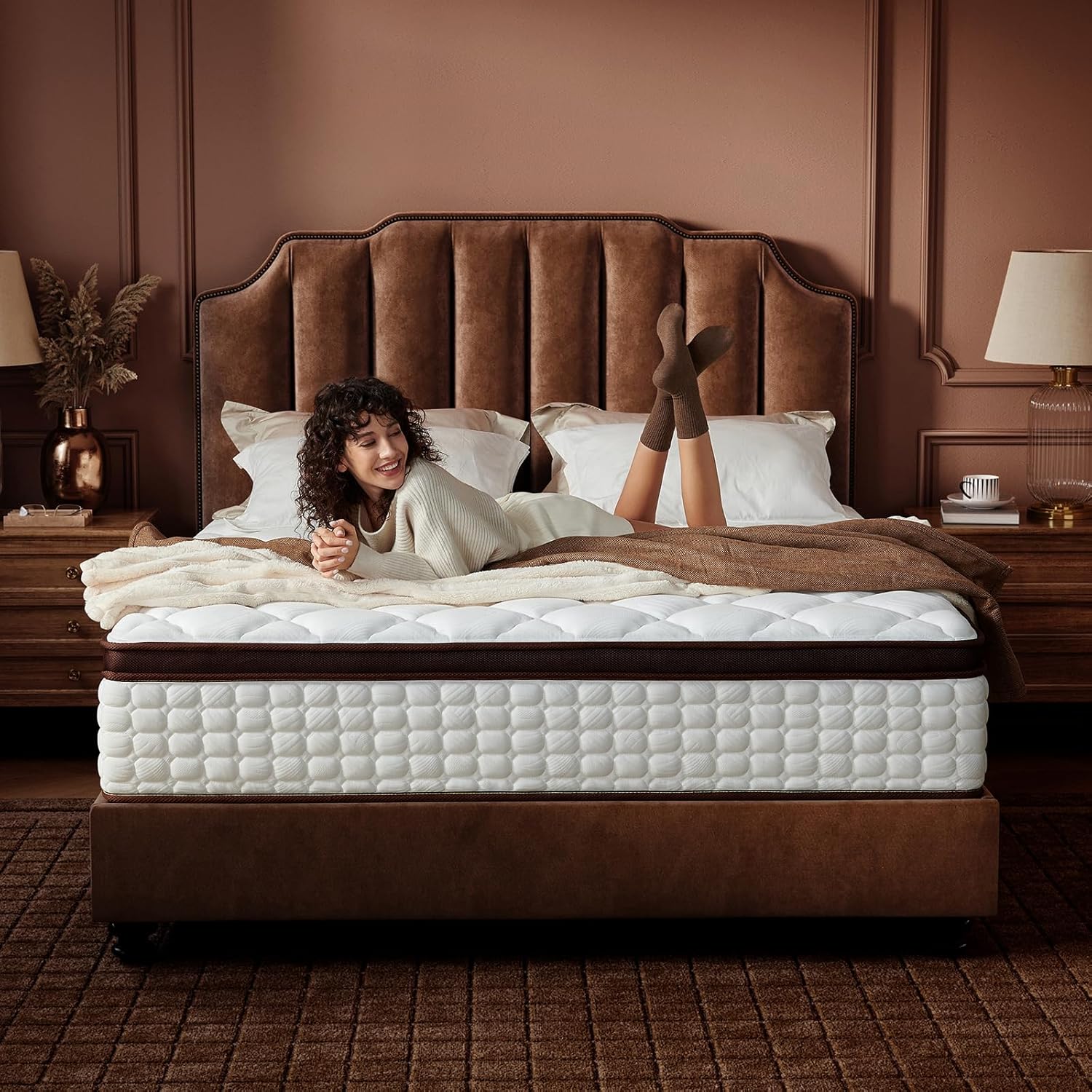 14 Inch Queen Hybrid Mattress Medium Firm Cooling