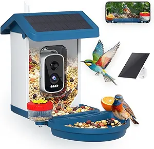 Smart Bird Feeder with Camera Solar Powered