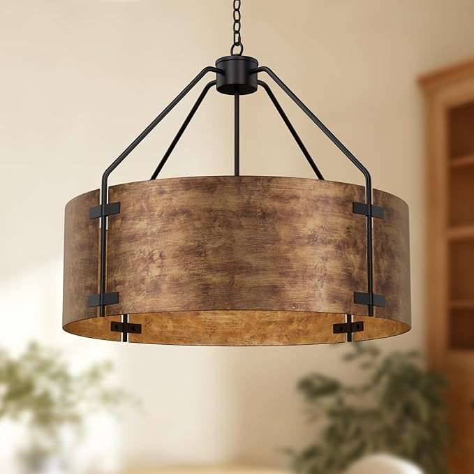 Espird 4-Light Farmhouse Drum Chandelier