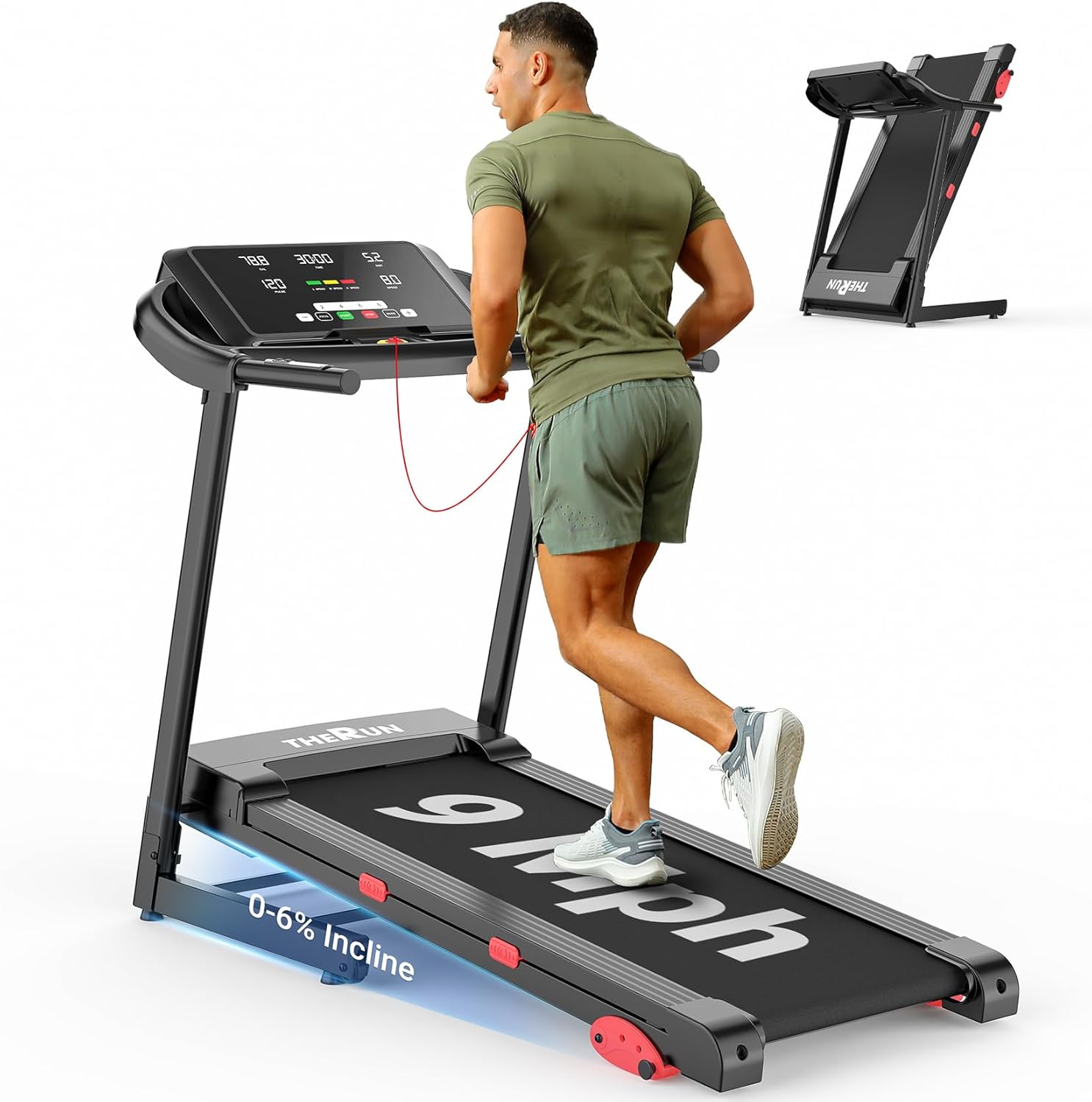 THERUN Home Treadmill with Incline