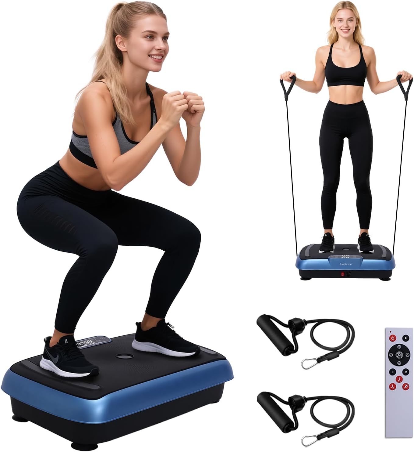 Vibration Plate Machine 180 Speeds 460LB Bluetooth
