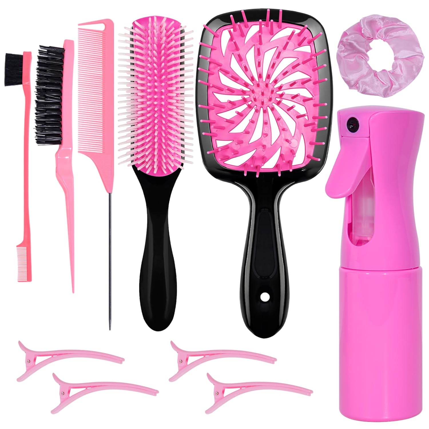 11-Piece Hair Brush Set with Detangling Brush
