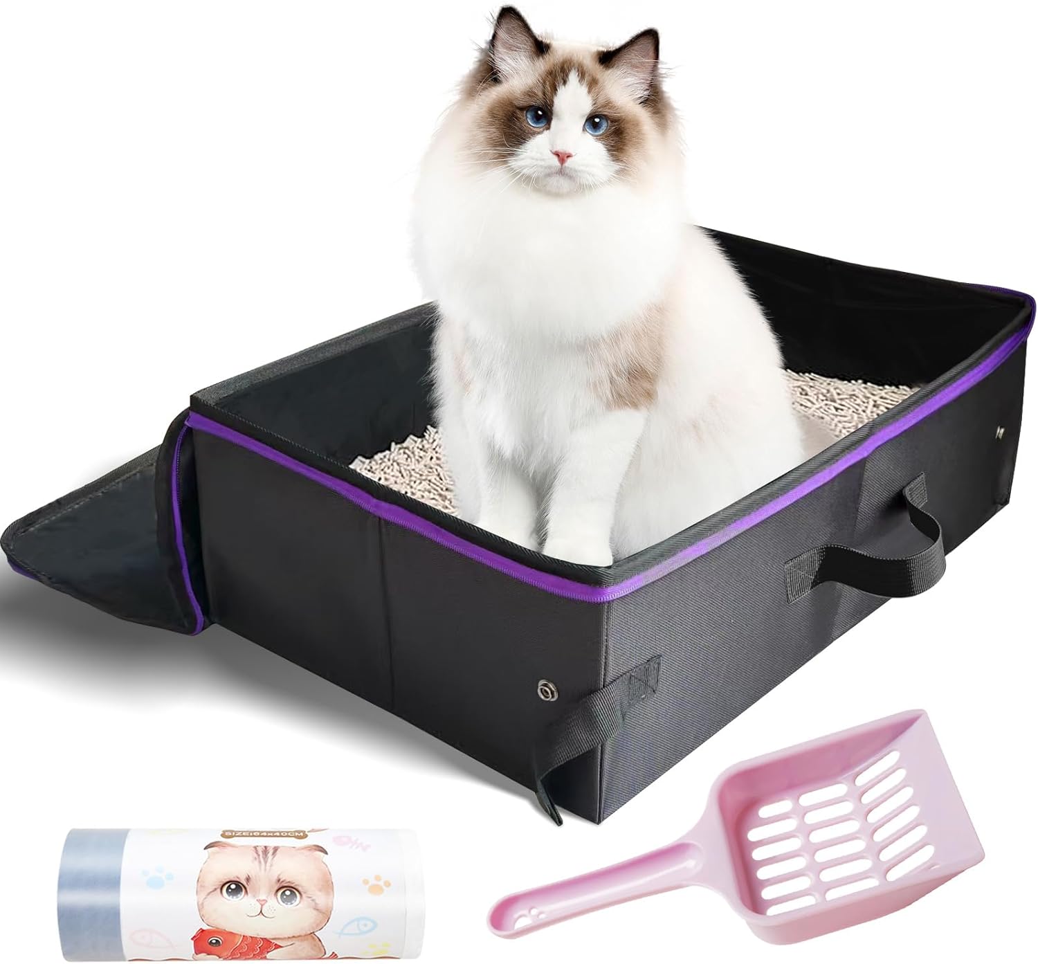 Large Portable Cat Litter Box
