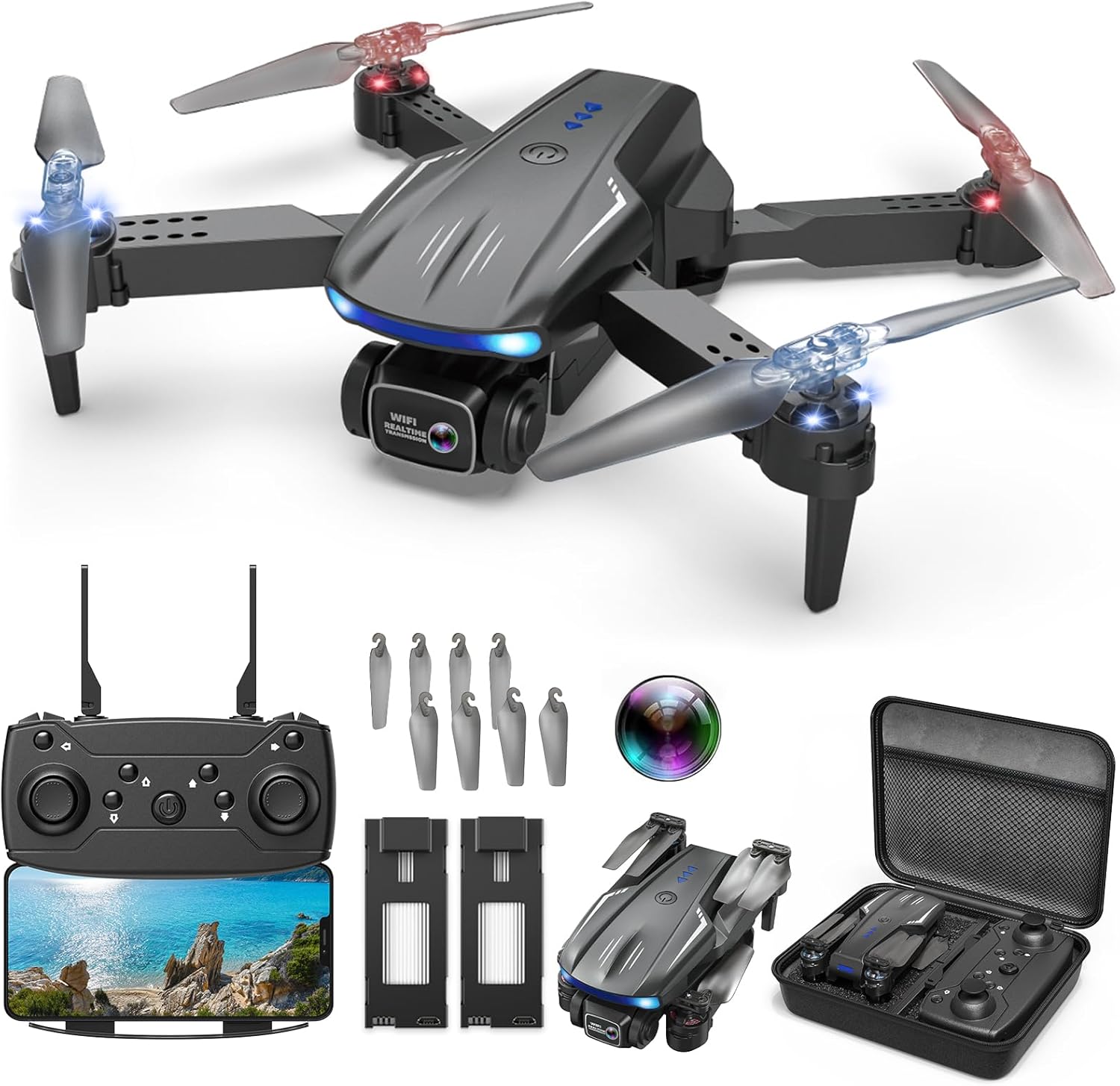 Drone with 1080P HD Camera for Adults and Kids