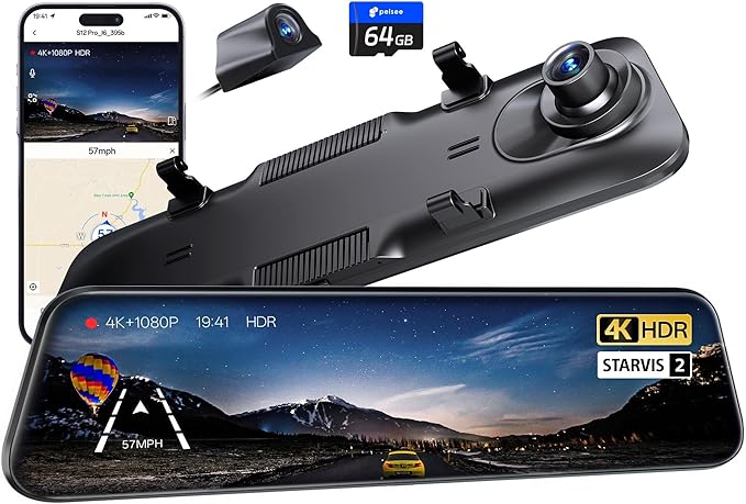 Pelsee S12 Pro Mirror Dash Cam