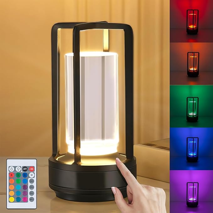 Portable Crystal Table Lamp with Remote