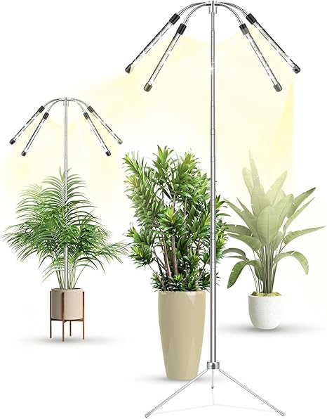4-Head Grow Lights for Indoor Plants