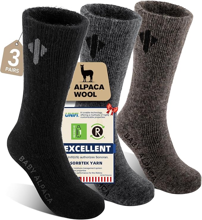 Heavyweight Alpaca Wool Socks for Men & Women