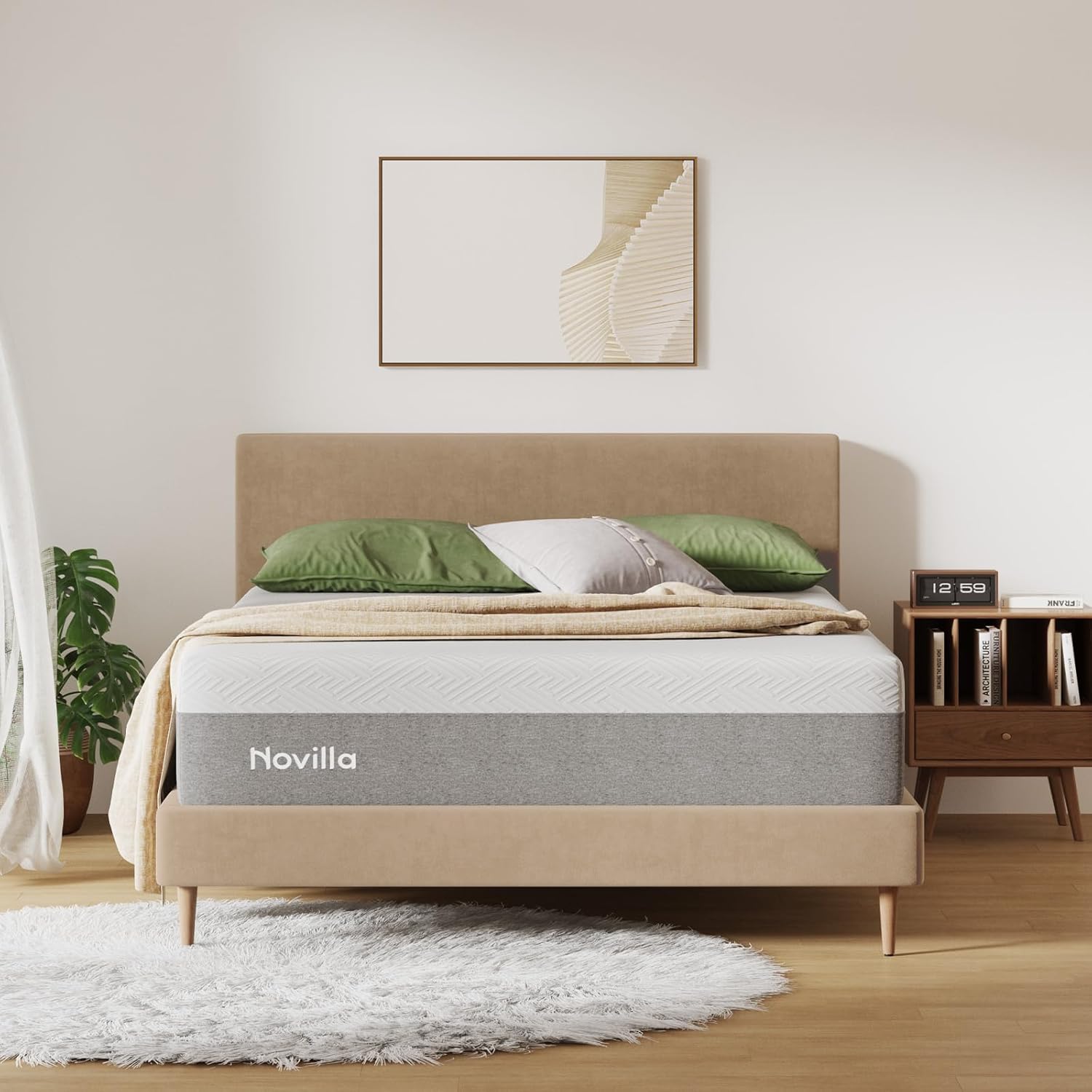 Novilla 12 Inch Queen Size Gel Memory Foam Mattress