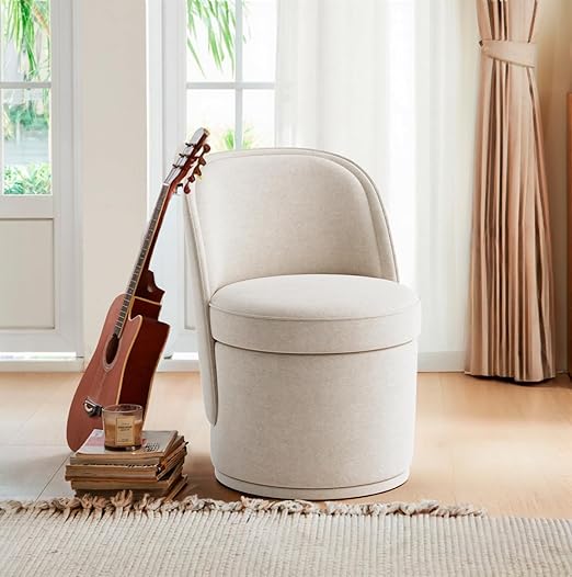 Swivel Accent Chair with Hidden Storage