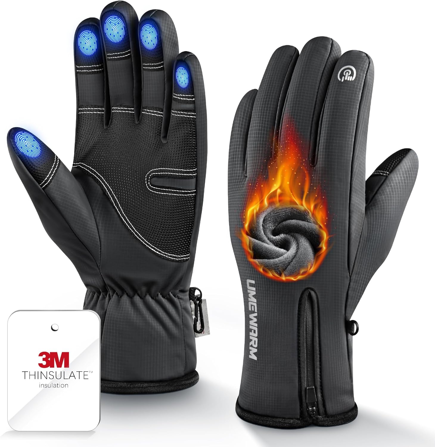 Winter Gloves -10°F 3M Thinsulate GEANI-TEX Touchscreen