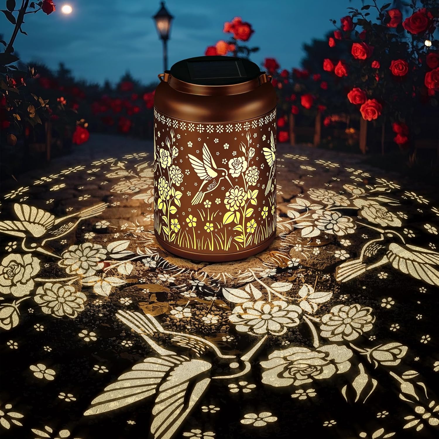 Solar Lantern Hummingbird Garden Decor Gifts for Women