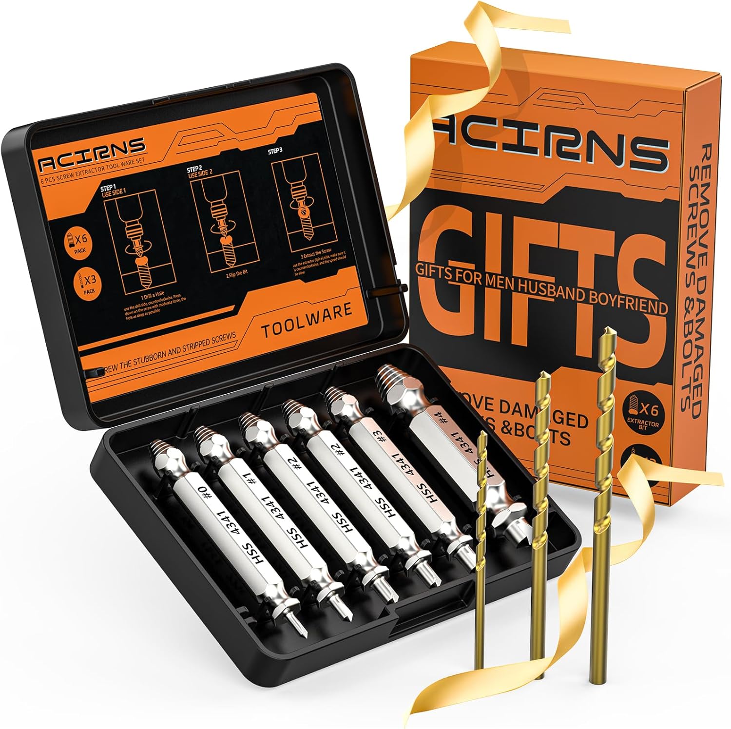 9 Pcs Damaged Screw Extractor Set