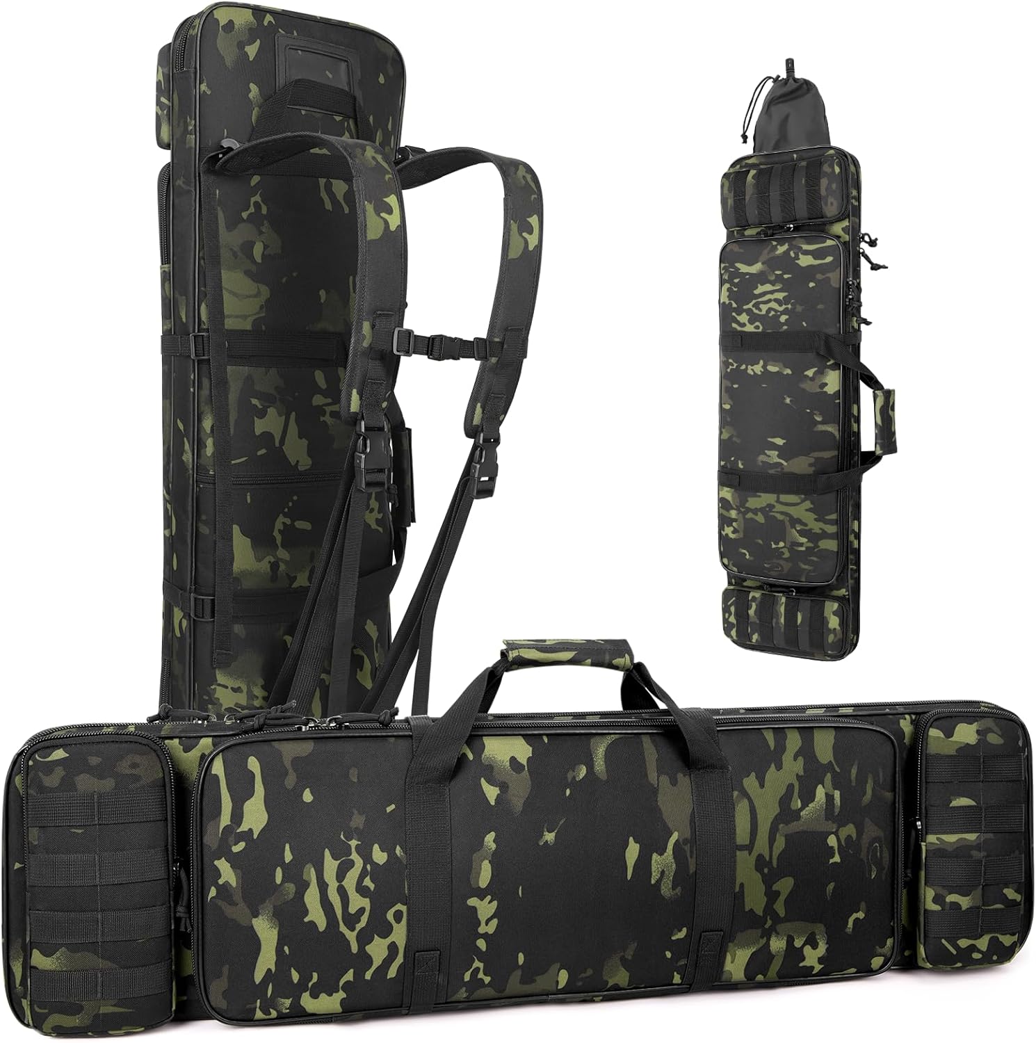 37″ Double Rifle Case Backpack Tactical Storage