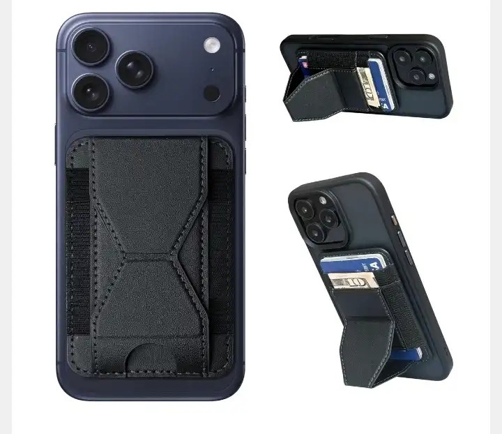 Magnetic Wallet for iPhone with Grip & Stand