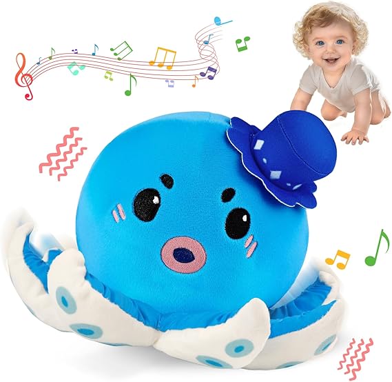Baby Musical Toy Crawling Octopus for 6-12 Months