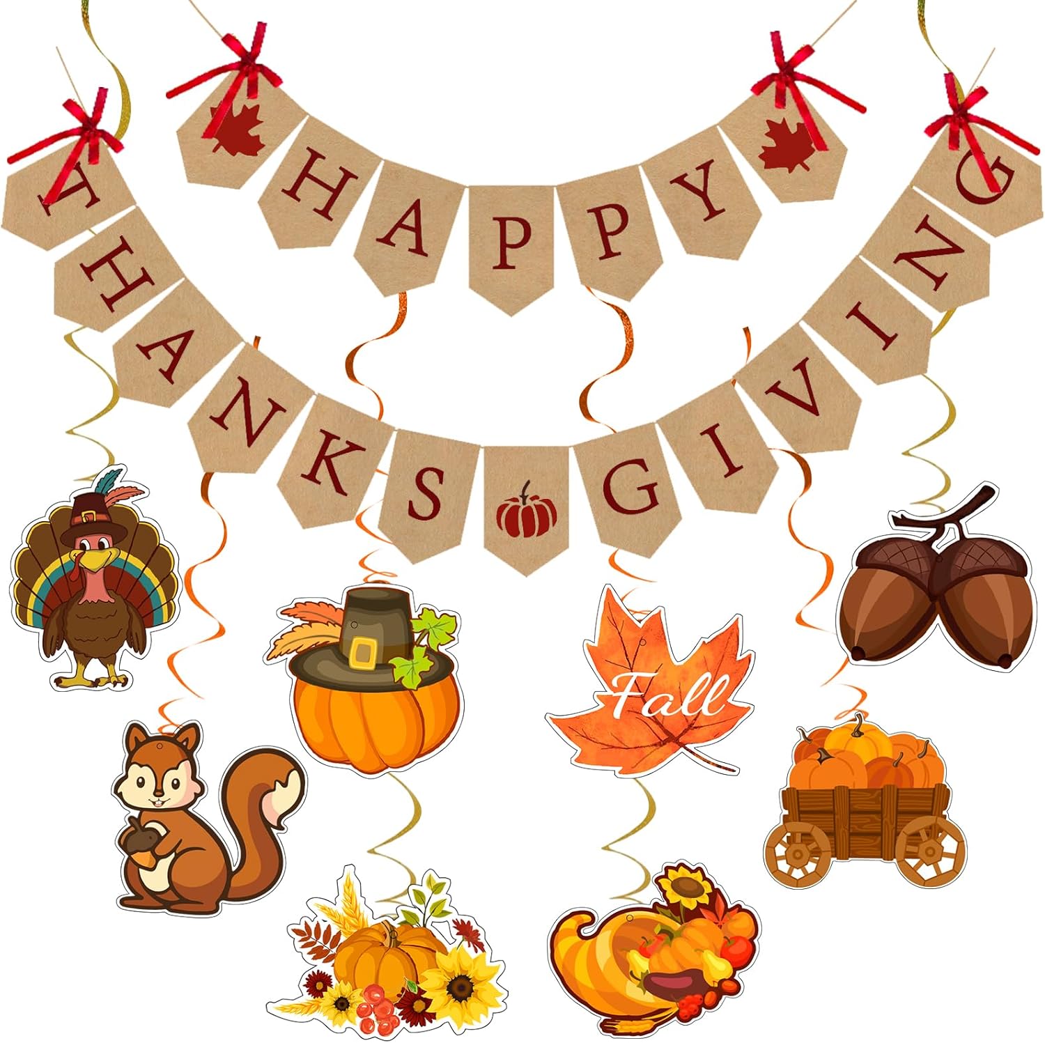 40-Piece Premium Happy Thanksgiving Decoration Set