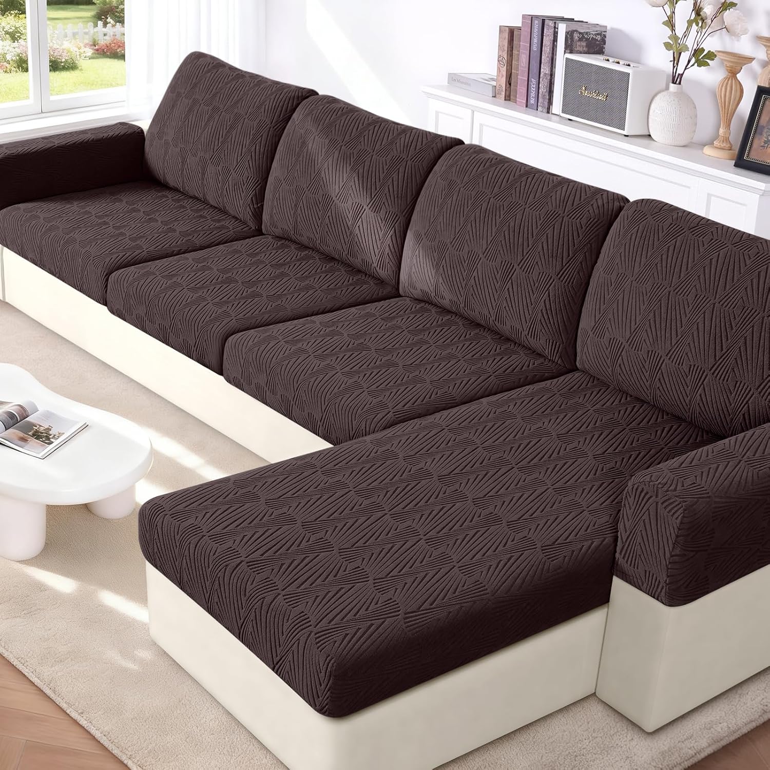 VANSOFY Couch Cushion Covers for Sectional Sofa