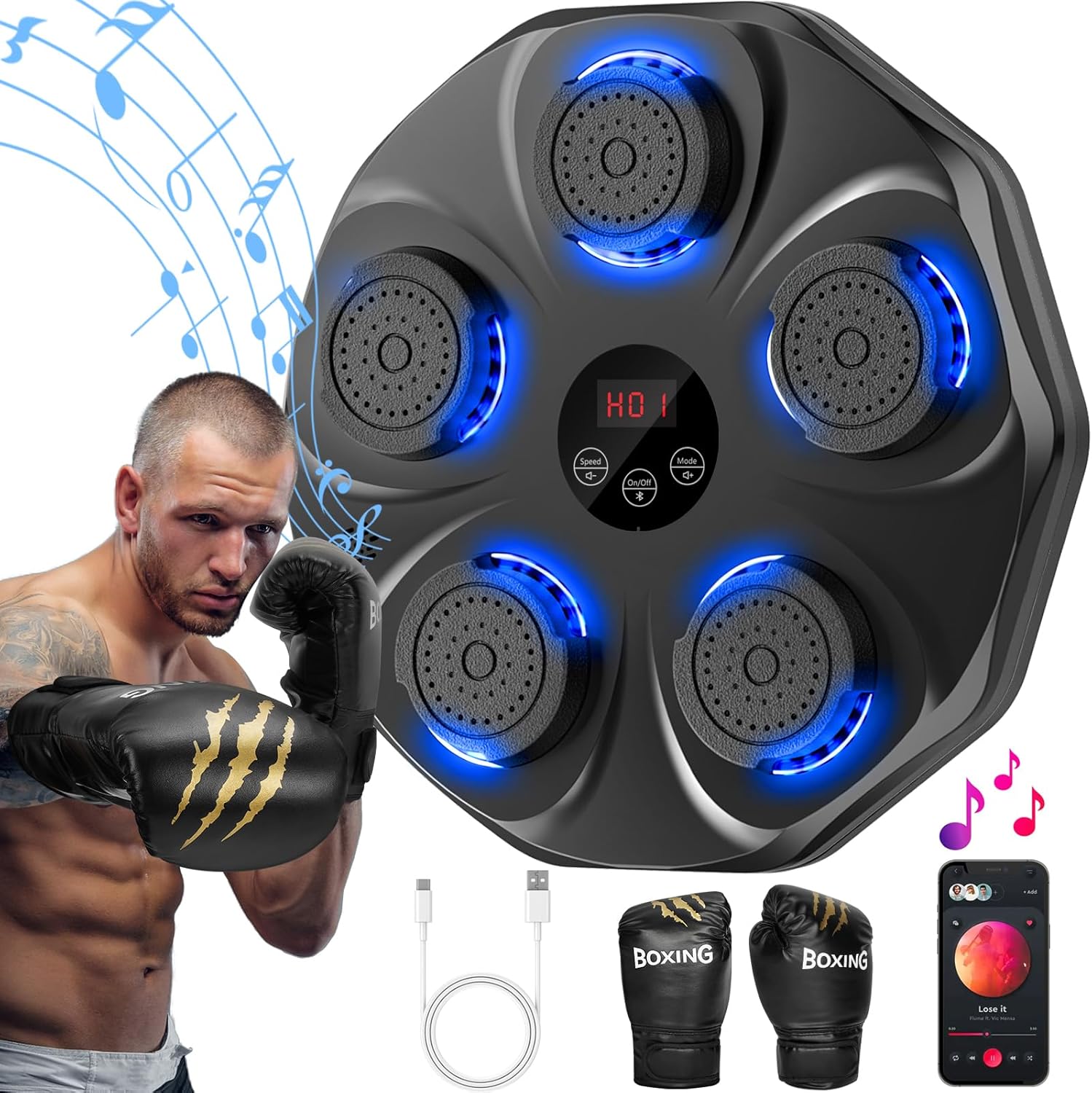 Music Boxing Machine with Gloves