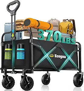 Collapsible Wagon Cart – 370lb Capacity Portable Utility Wagon