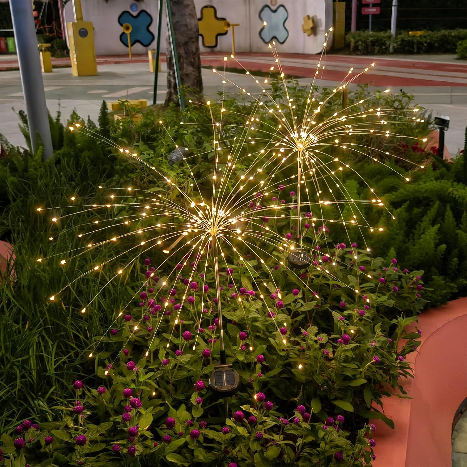Solar Firework Lights Outdoor – 2 Pack Sparkle Yard Decor