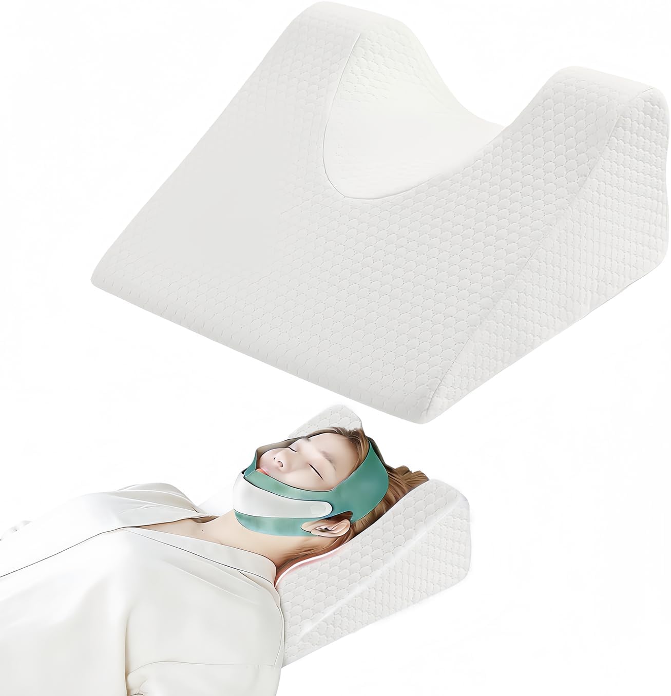 Facial Surgery Recovery Pillow – Memory Foam Back Sleeping Support