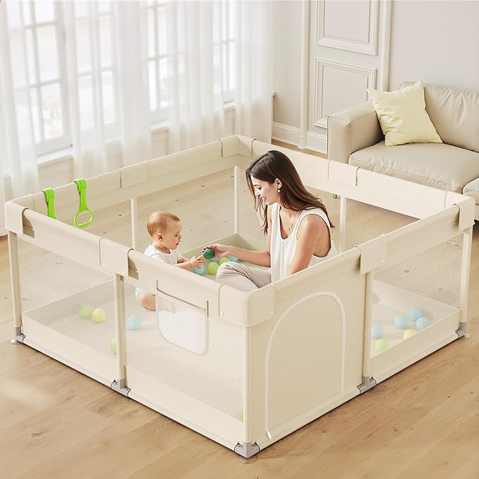 Baby Playpen – 47x47in Safe Indoor Play Yard