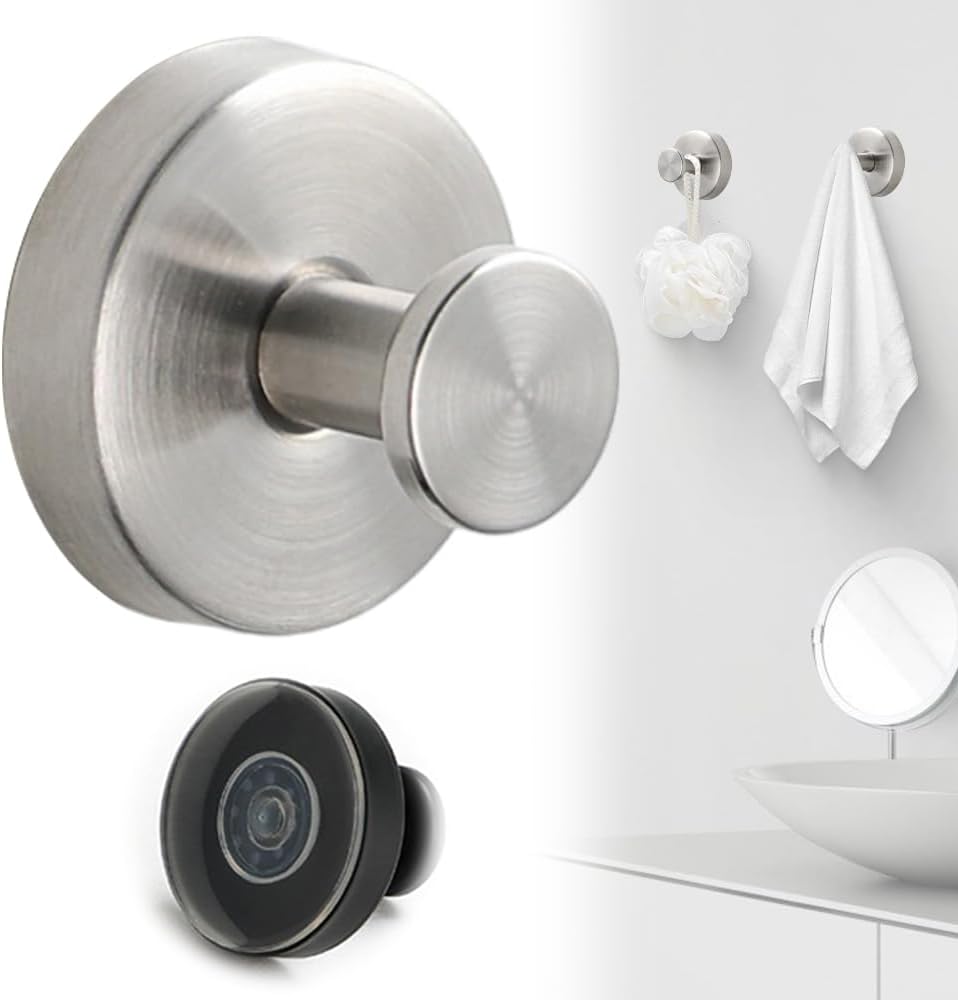 No‑Drill Suction Cup Hooks – Stainless Steel, Multipack