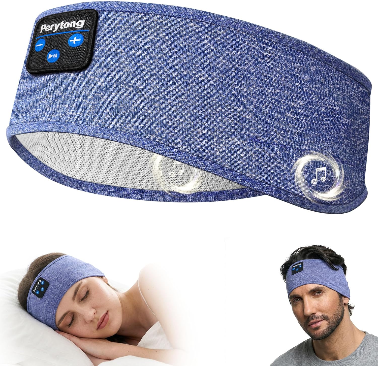 Sleep Headphones Headband – Bluetooth 5.4, Side‑Sleeper Friendly, Eye Mask