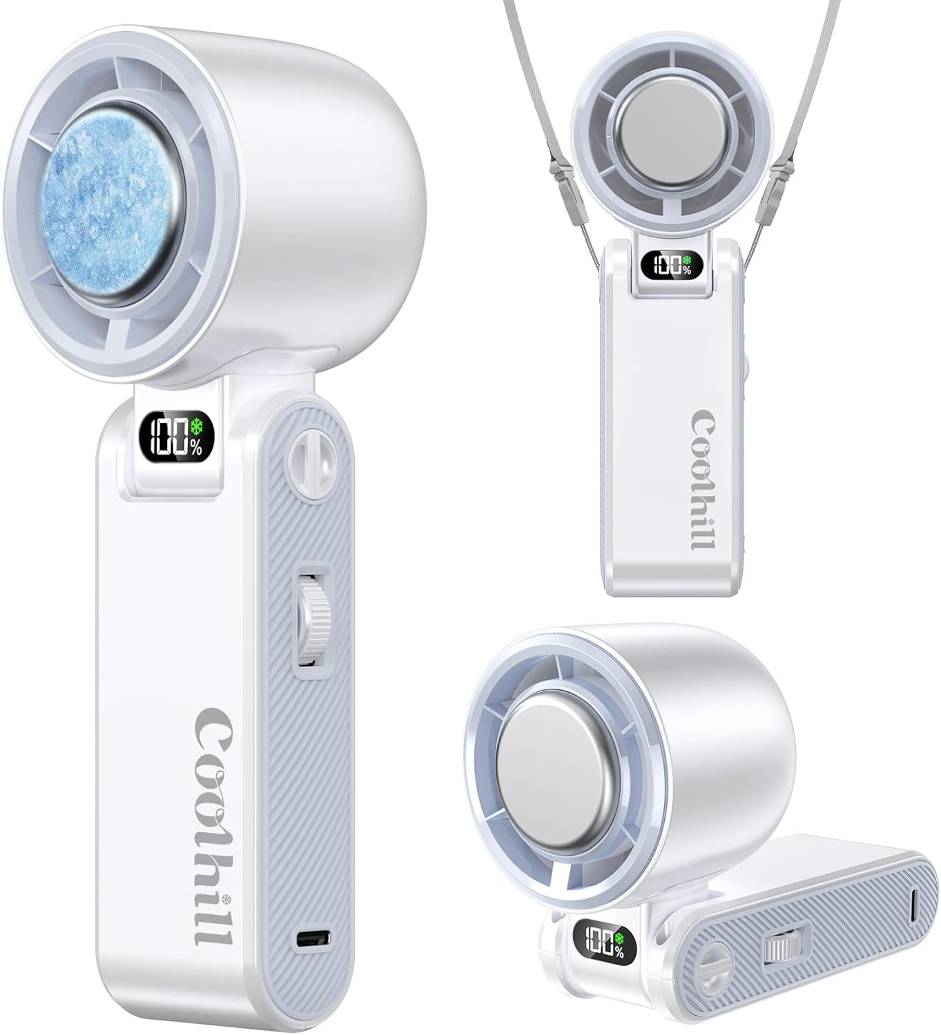 Handheld Portable Fan with Ice Cooler