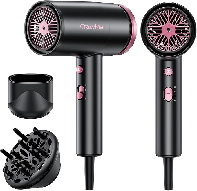 Ionic High‑Speed Hair Dryer – 350M Negative Ions, Travel Size