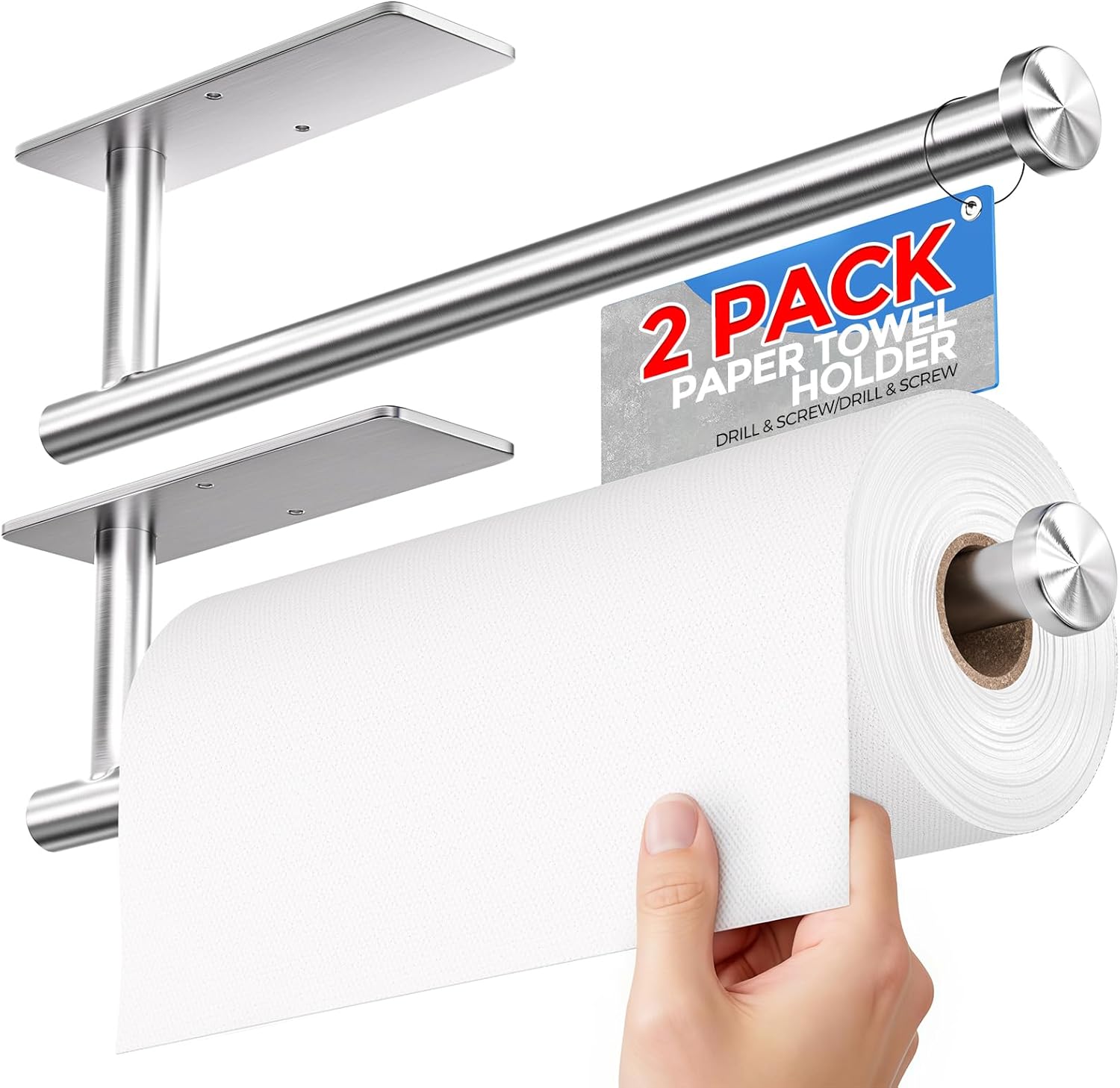 Under Cabinet Paper Towel Holder 2 Pack