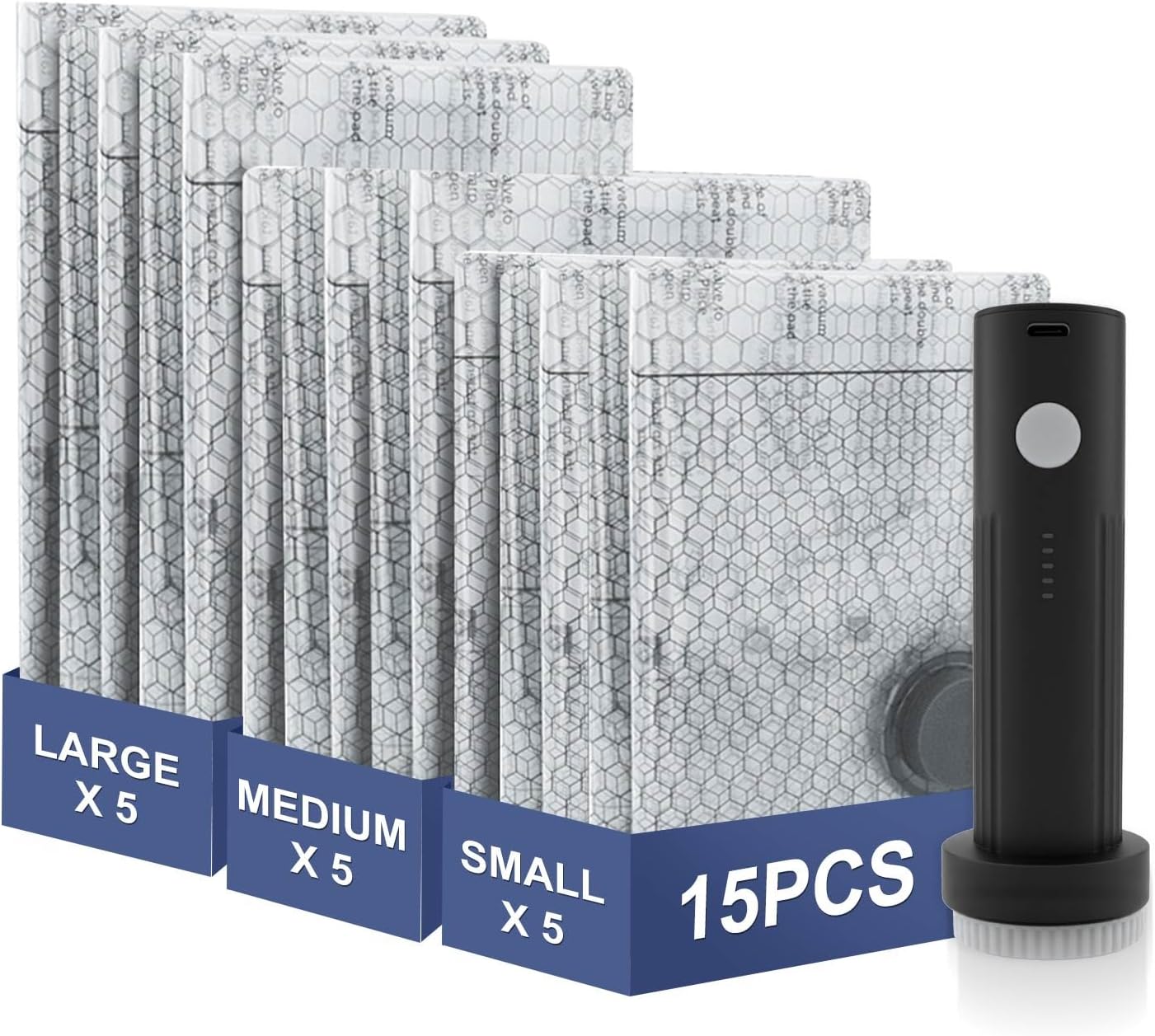 Jumbo Vacuum Storage Bags – Extra Large, Electric Pump Space Saver Bags