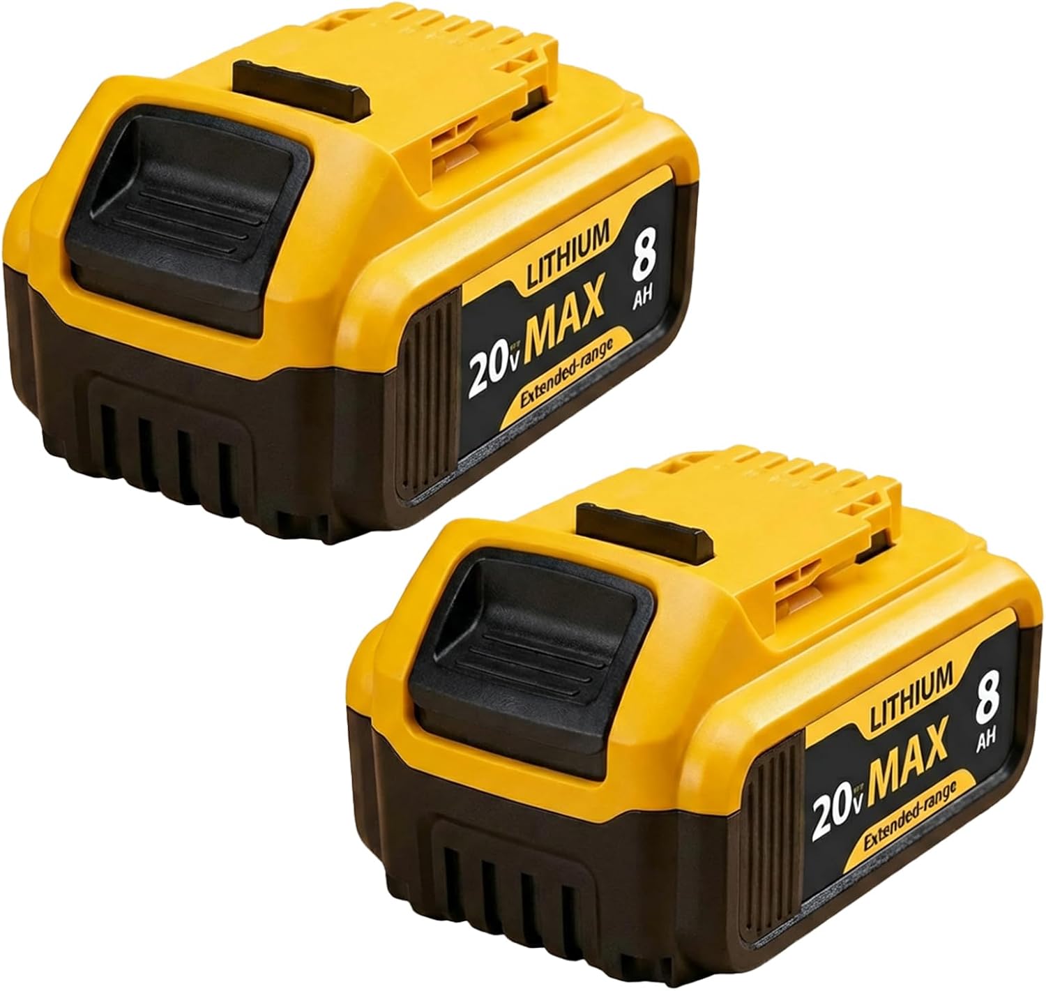 2‑Pack 8000mAh Replacement Battery for DeWalt 20V MAX