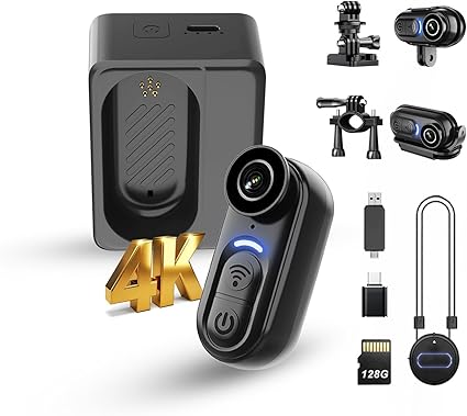 4K Body Worn Camera with 128GB Storage