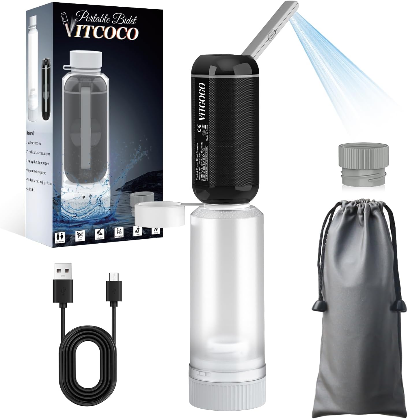 Rechargeable Travel Bidet – Portable Handheld Sprayer