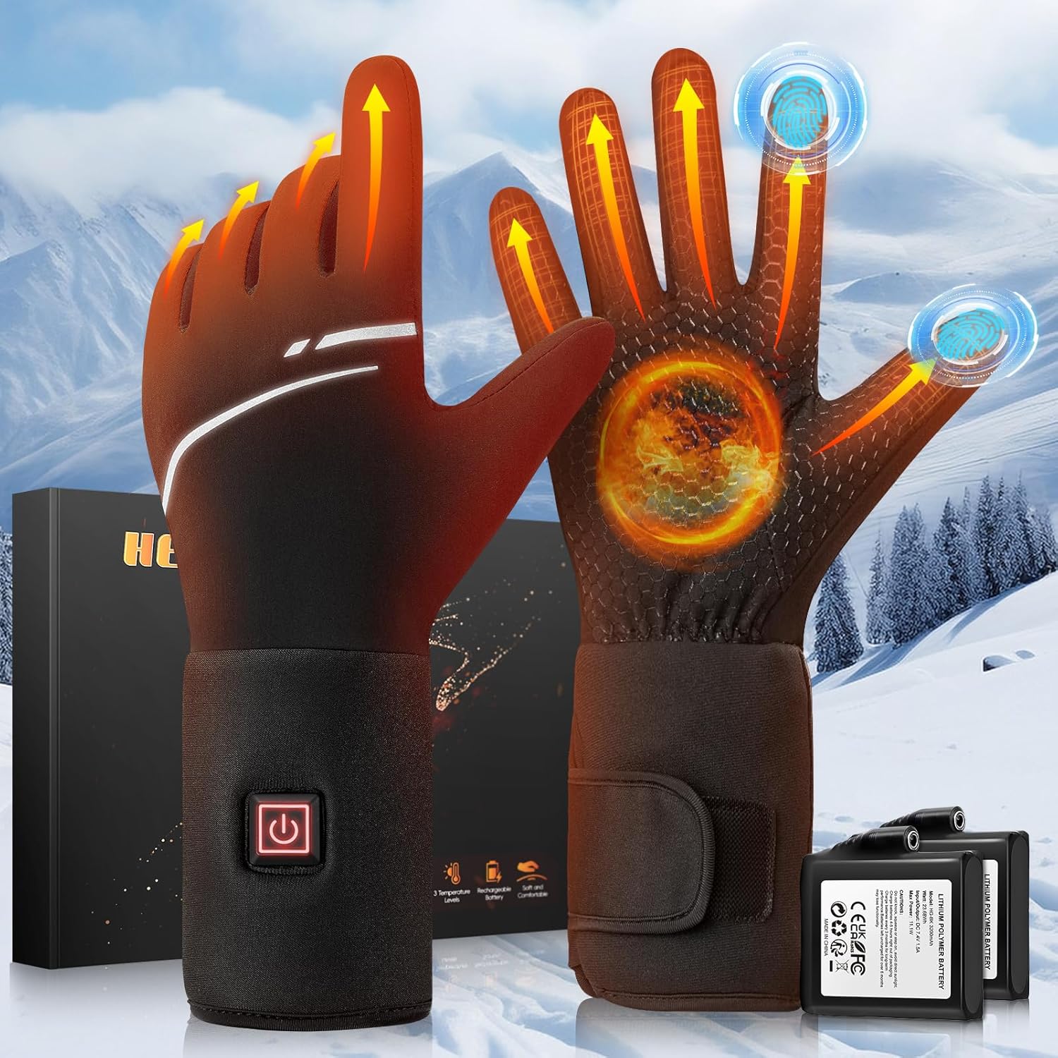 Heated Gloves Liners – Rechargeable Battery Heated Gloves
