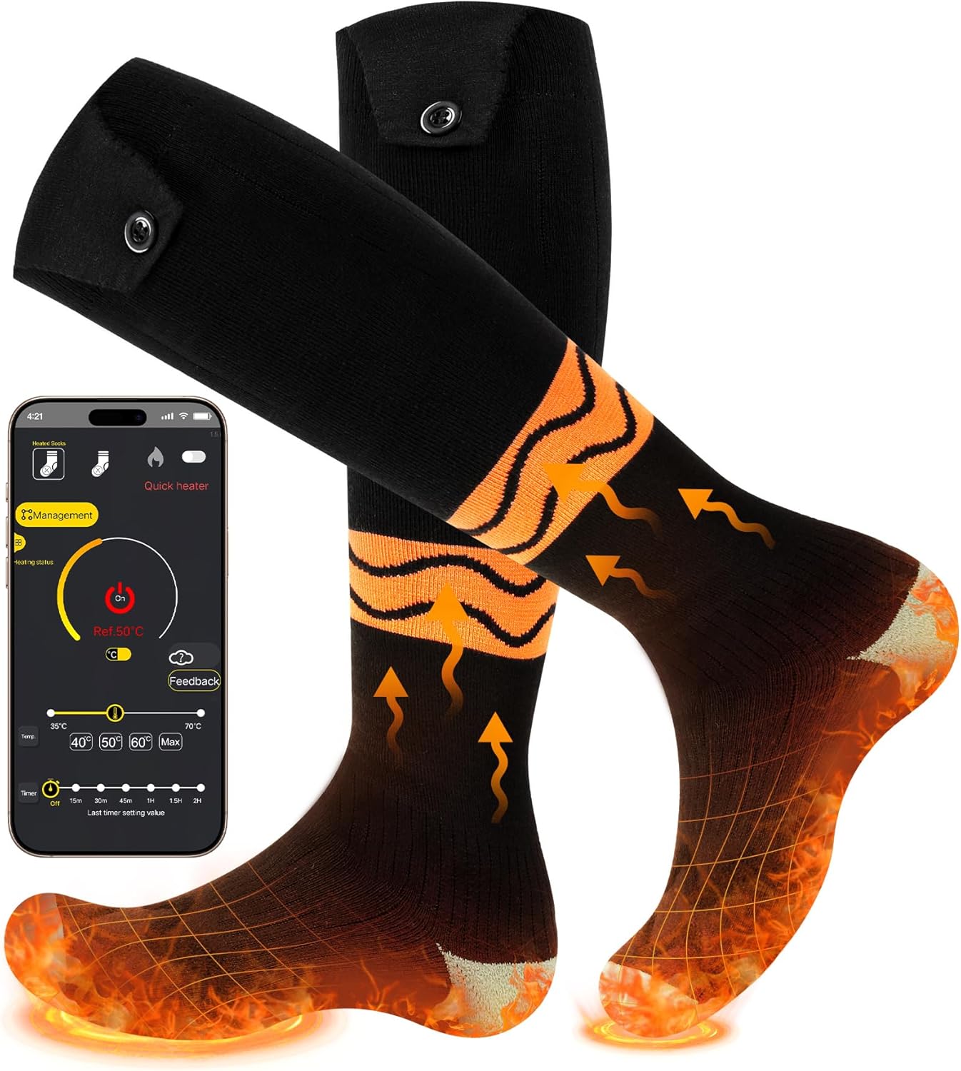 Heated Socks for Men Women with APP Control