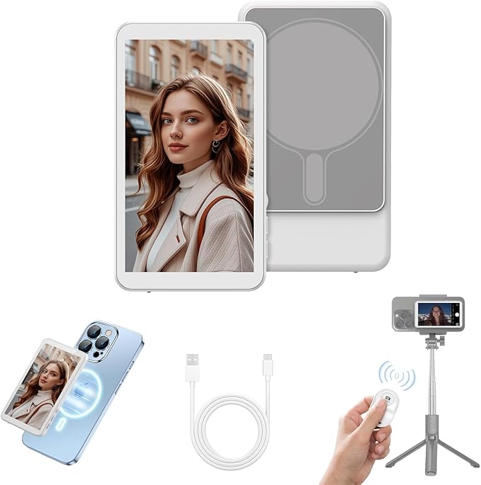 Phone Selfie Monitor – Magnetic Rear Camera Screen Mirror