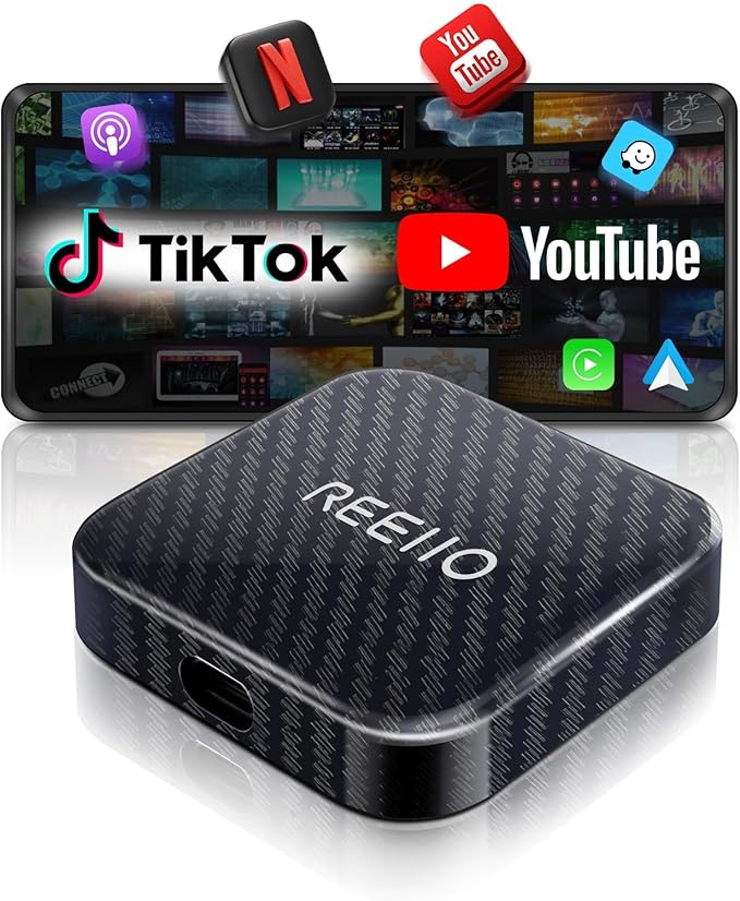 Wireless CarPlay Box Adapter – Adds Netflix, YouTube & Wireless CarPlay to Wired Systems