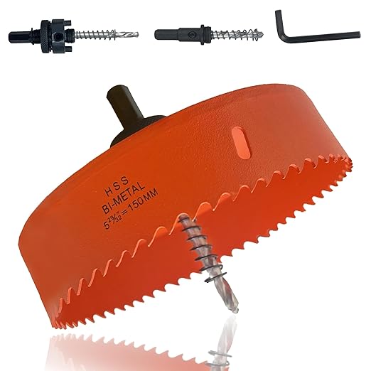 6 Inch Hole Saw Kit – Bi-Metal for Metal & Wood