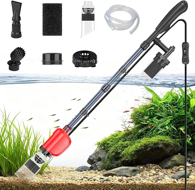 Electric Aquarium Vacuum Gravel Cleaner – 36W, 580GPH