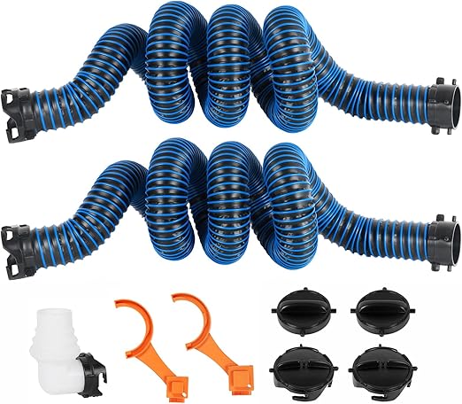 20FT RV Sewer Hose – 24 Mil Heavy Duty TPE Camper Sewer Hose Kit