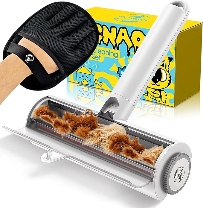 Pet Hair Removal Set – Roller & Grooming Glove