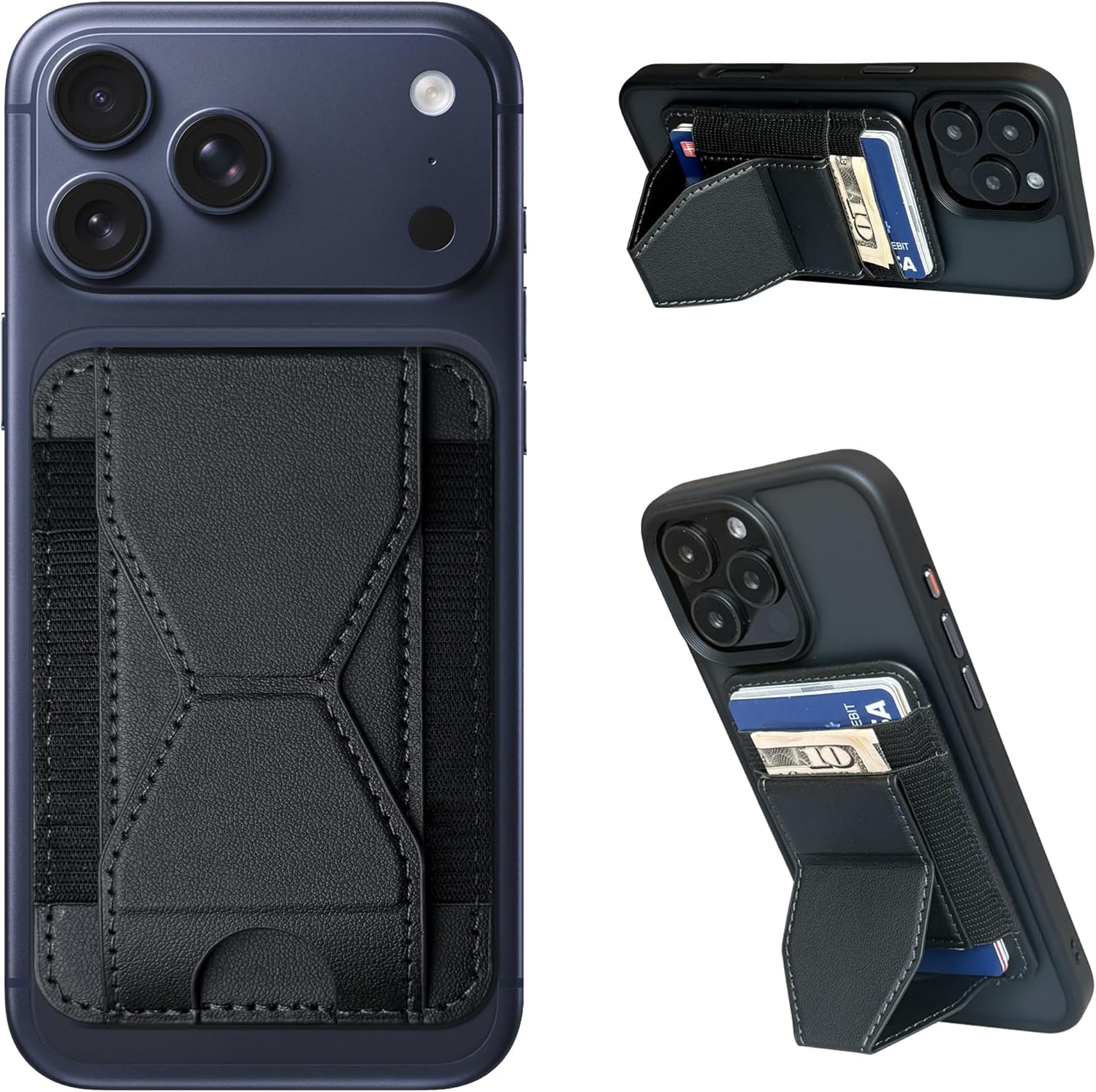 Magnetic Wallet with Grip & Stand – Slim MagSafe Card Holder for iPhone