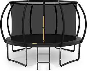 10-16FT Outdoor Trampoline with Enclosure Net