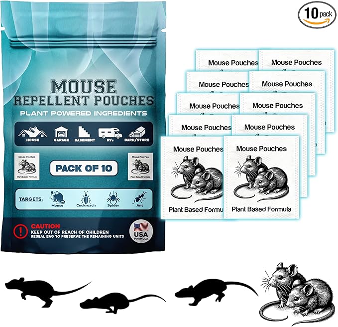 Natural Mouse Repellent Pouches – 10 Pack