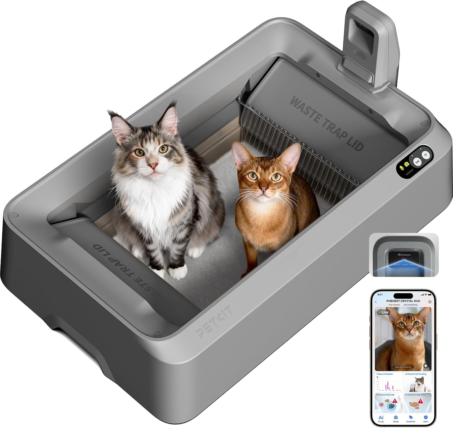 PETKIT AI Self-Cleaning Cat Litter Box – Health Monitor