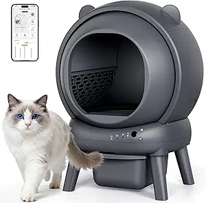 Automatic Self-Cleaning Litter Box for Multiple Cats