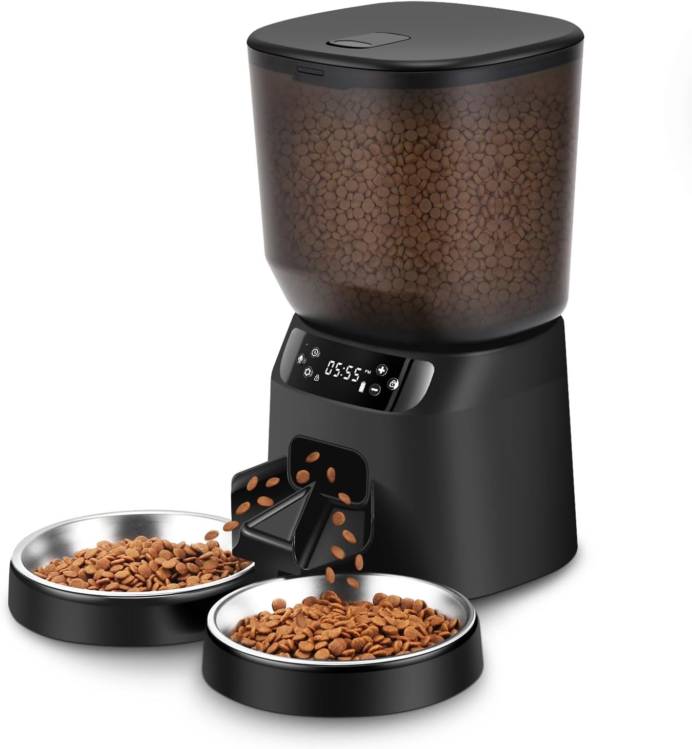 Double Automatic Cat Feeder – 5L Dual Bowl, Timer